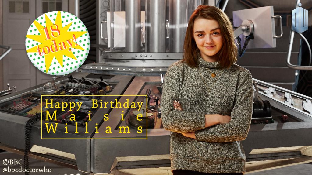 bbcdoctorwho's tweet photo. Happy birthday to #GameOfThrones star @Maisie_Williams Can’t wait to see you in #DoctorWho! http://t.co/EuMm5viVt0 http://t.co/9LdTqp0YYa