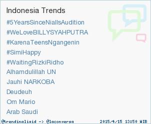 Yaennae's tweet photo. Wowww @bangbily trending topic yg k'2.....cpt smbh ya welovebillysyahputra http://t.co/c4PGCKPgRY