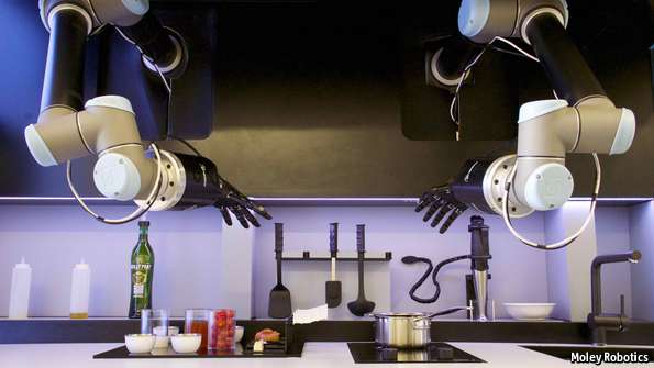 TheEconomist's tweet image. The ultimate kitchen gadget: a robotic chef 
econ.st/1J1XWfz