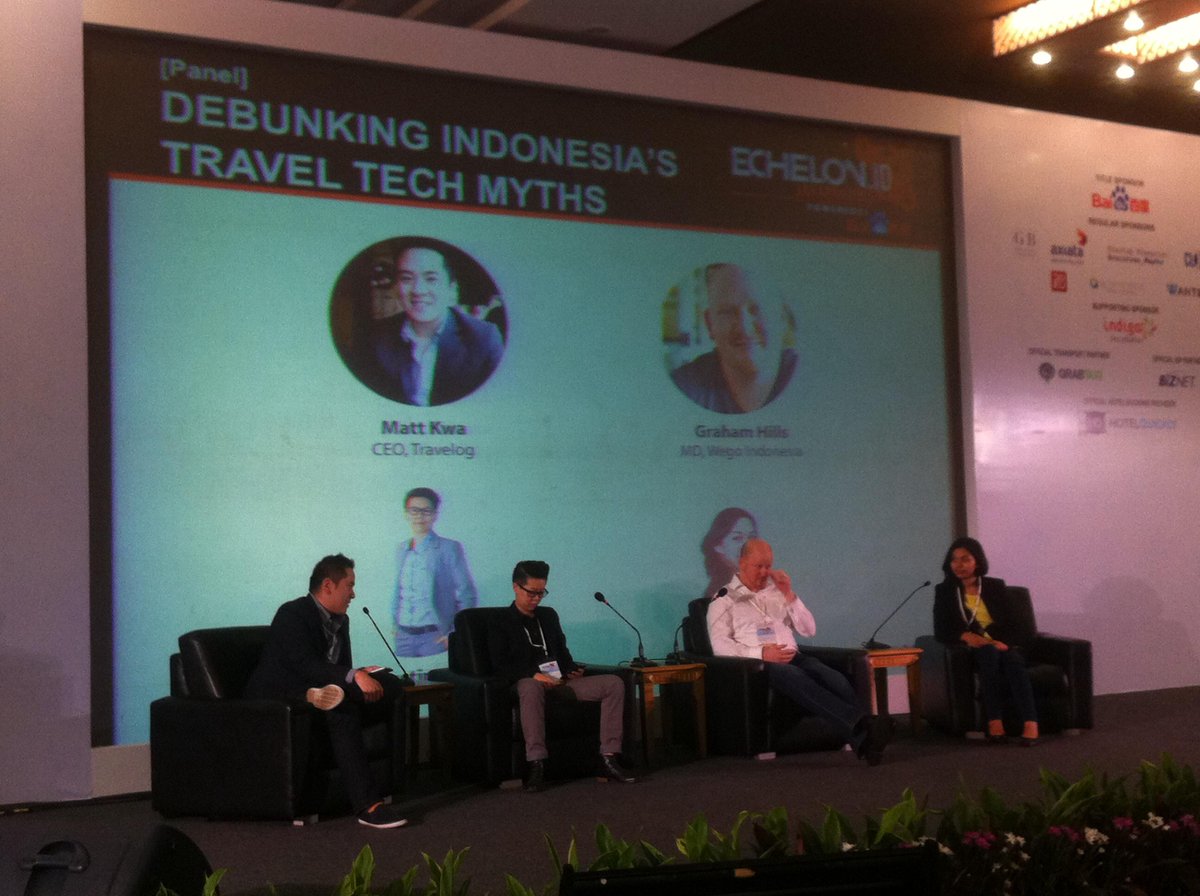dailysocial's tweet photo. Debungking Indonesia’s Travel Tech Myths with @FaustTan @Grahamhills @HanifahAzhar & Matt Kwa as moderator #ECID2015 http://t.co/35kwALI7TK
