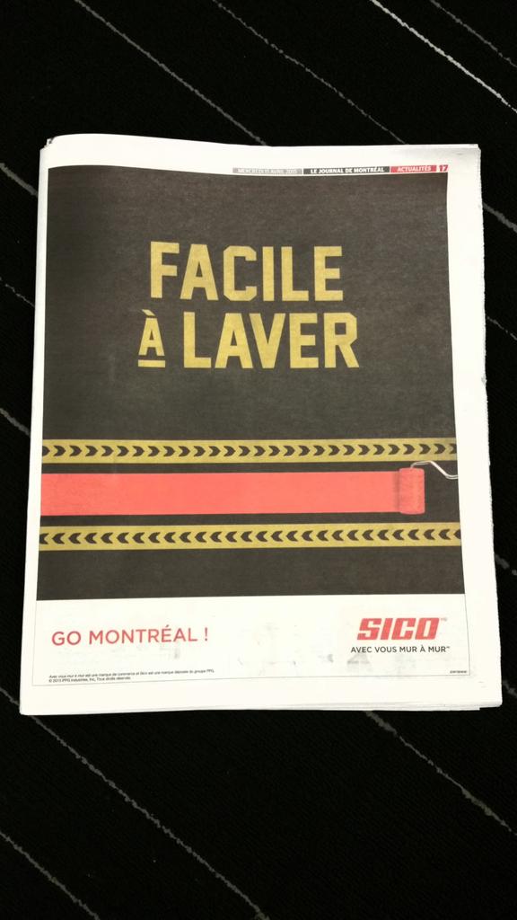 DominicArpin's tweet photo. Fort! RT @EtiennePhenix: Excellente publicité de #Sico pour le début de la série #Canadiens vs Sénateurs ! http://t.co/1SHPIb5rd6