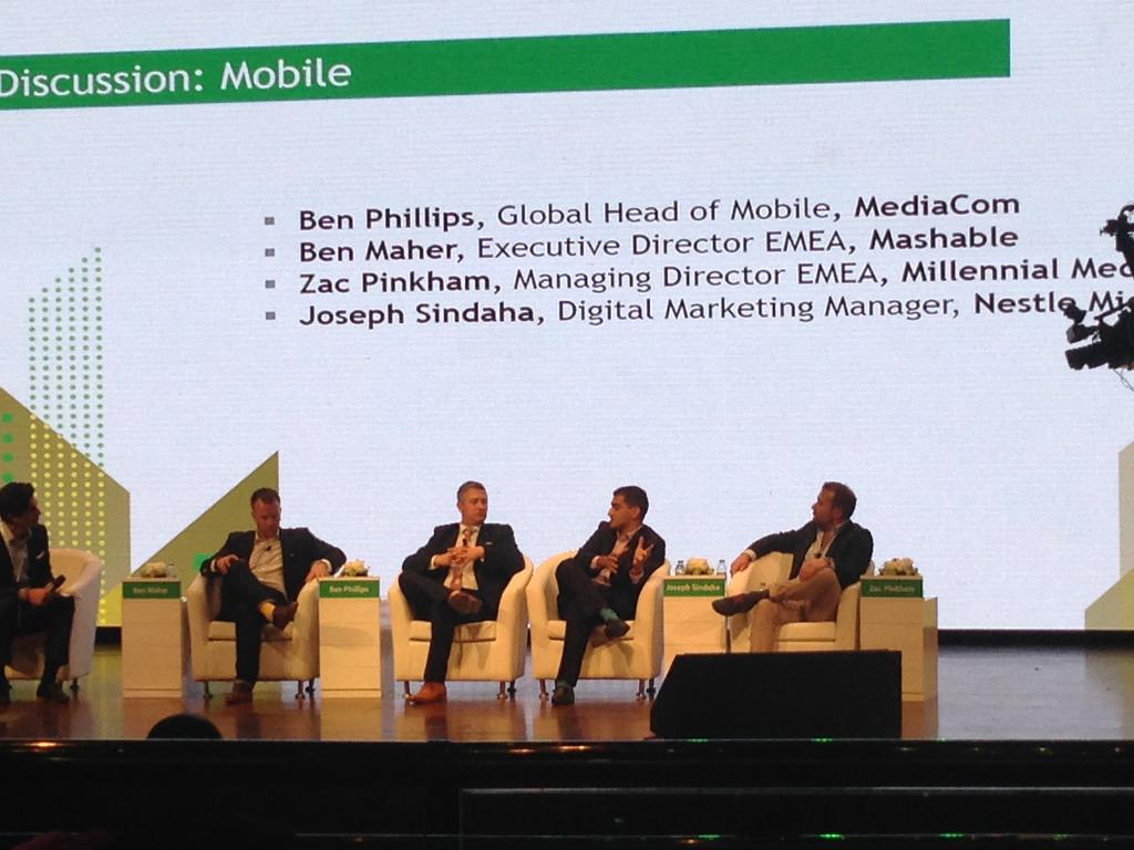MalehSham's tweet photo. Ben Phillips, Global Head of Mobile at MediaCom takes on the Panel Discussion on Mobile. @MediacomMENA #FOMMENA http://t.co/inGe49ODM7