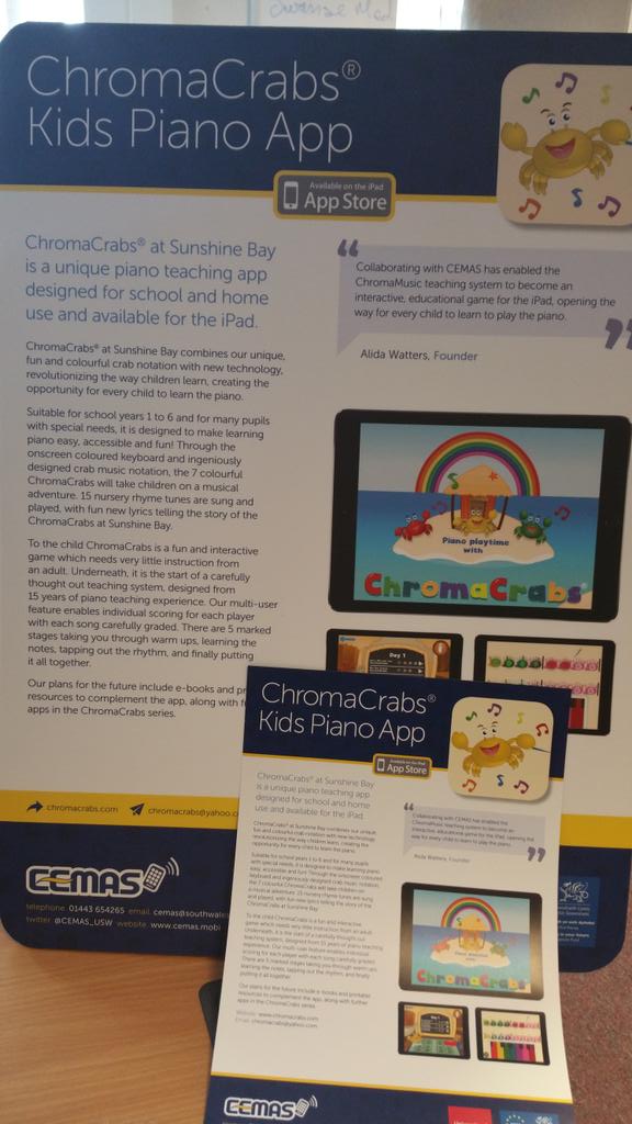 CEMAS_USW's tweet photo. The marketing materials are in for you @ChromaCrabsApp courtesy of @huwdaviddesign. What do you think?  #chromacrabs http://t.co/eUVlHv3xGg