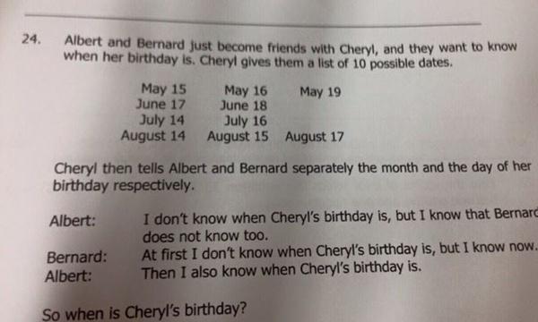 IOPTeaching's tweet image. We know when #cherylsbirthday is.  Here's how bit.ly/1H6AIGe HT @guardian &amp;amp; @asober #STEMproblems