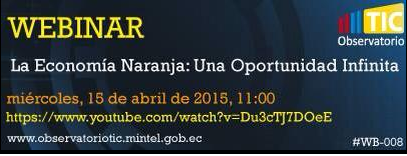 Hoy Webinar de #economianaranja con @Pitragor en semana de #territoriosdigitales del @observatic_ec @pcarvajalnunez