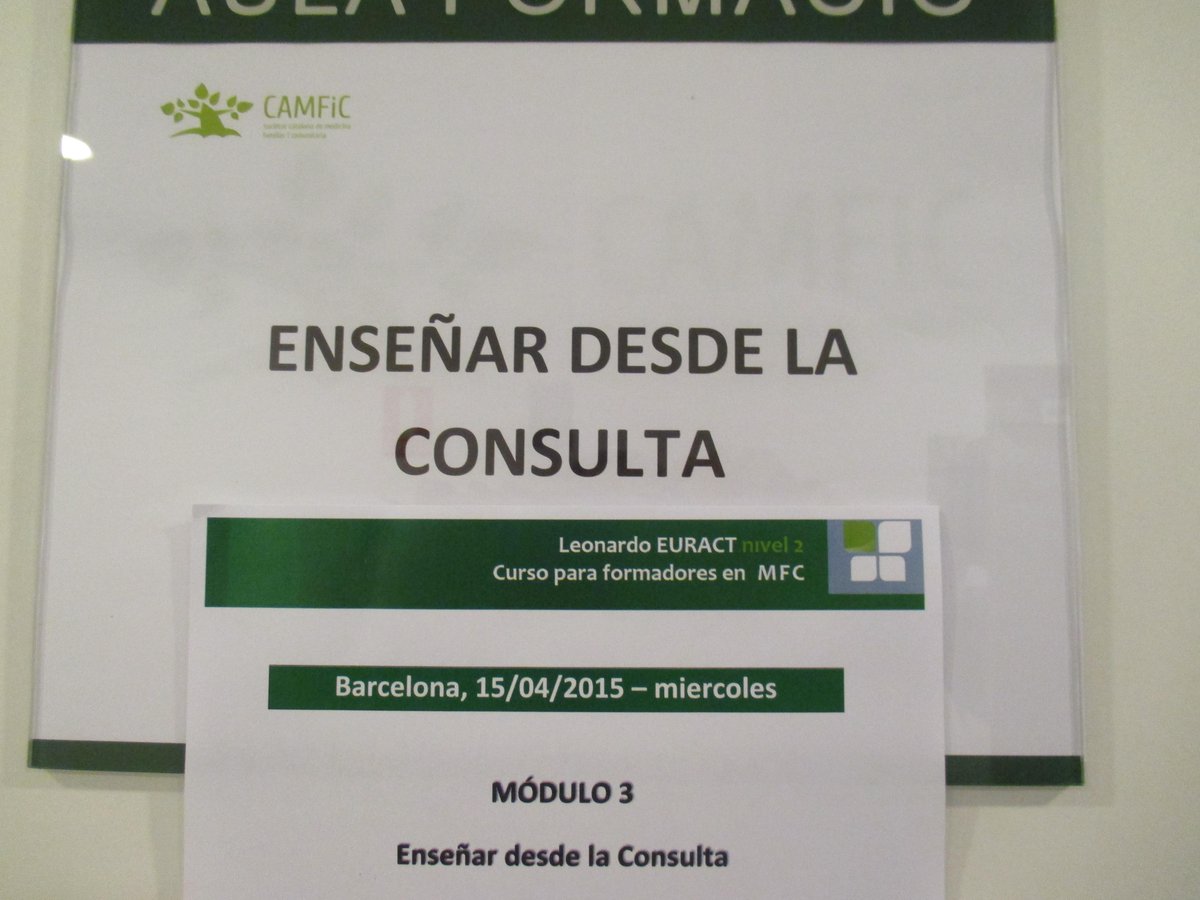 CAMFiC's tweet photo. Així treballem a CAMFiC, avui formant els millors tutors MF amb segell europeu Leonardo #EURACT #wonca @semfyc http://t.co/ajxWDoHsau