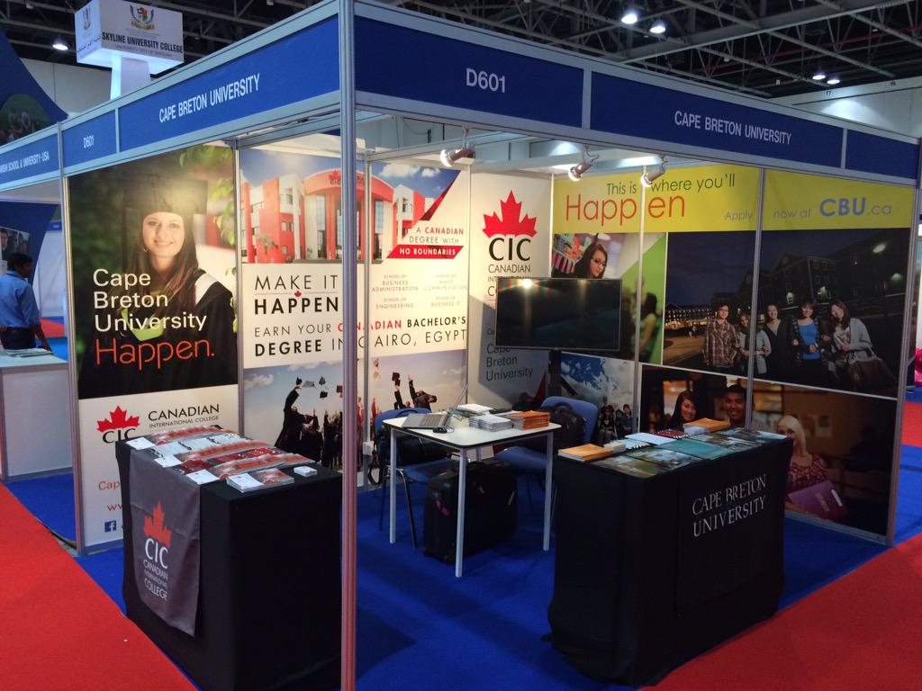 TimMorrisseyCBU's tweet photo. Ready to begin! Together with @ciccairo at GETEX 2015, Dubai to spread the CBU/CIC story to the Gulf! #happenCBU http://t.co/U0DE28nnrj
