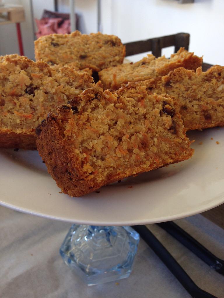 10thefoodshed's tweet photo. A tropical #glutenfree duo. Carrot and pineapple cake &amp; coconut and bread butter pudding. Available in the shop now! http://t.co/5tNW1l4WSj