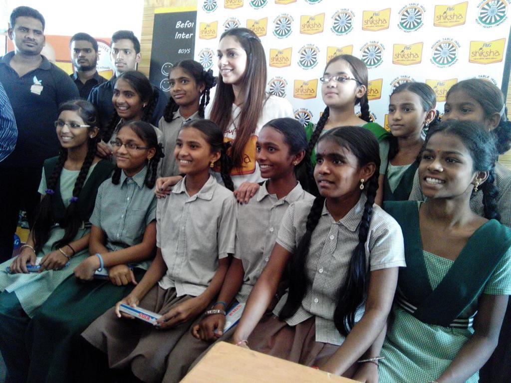 At the #PGShiksha school in #Hyderabad. Overwhelmed to see the difference they have made to the children's lives! 🎈🎈
