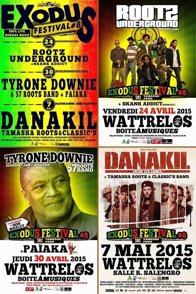 #ExodusFestival#8 #Wattrelos #ReggaeMusic #TamashaRoots1 #RootzUnderground #TyroneDownie #Païaka #Danakil #Roots