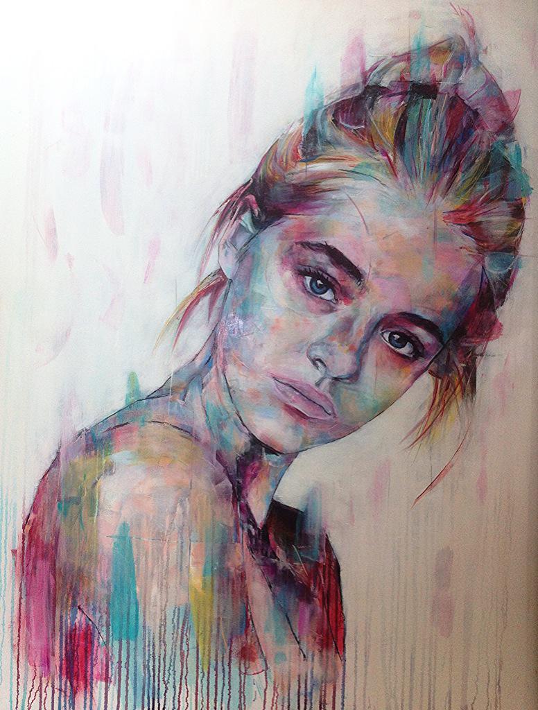New technique, new painting. Let me know what you think twitter #art #painting #portrait #beauty #model