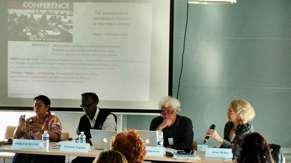 bthom's tweet photo. @Sogip_Research Irène Bellier opens the Scales of Governance: UN, the States &amp; Indigenous Peoples conference in Paris http://t.co/YfmYMRmbUr