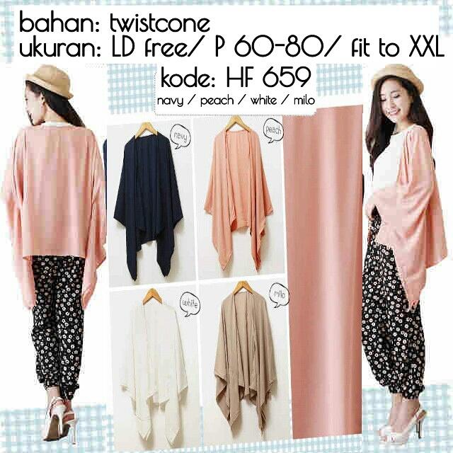 Pastel Loose Kimono
Kode: HF 659
harga: 78.000
Cek keterangan di foto♥