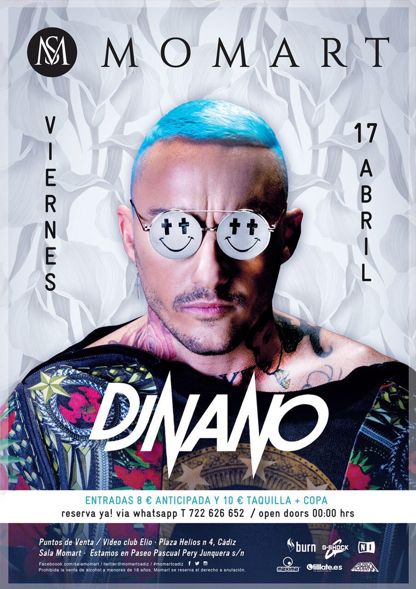Viernes 17 de Abril. El artista del año <a href="/djnanoshow/">Dj Nano</a> en <a href="/SalaMomart/">Sala Momart Cadiz</a> #Cadiz 
<a href="/Cadiz_Turismo/">Cadiz_Turismo</a> <a href="/FiestasCdiz/">¡ FIESTAS El Puerto!</a> <a href="/FiestaUCA/">Fiestas uca</a>