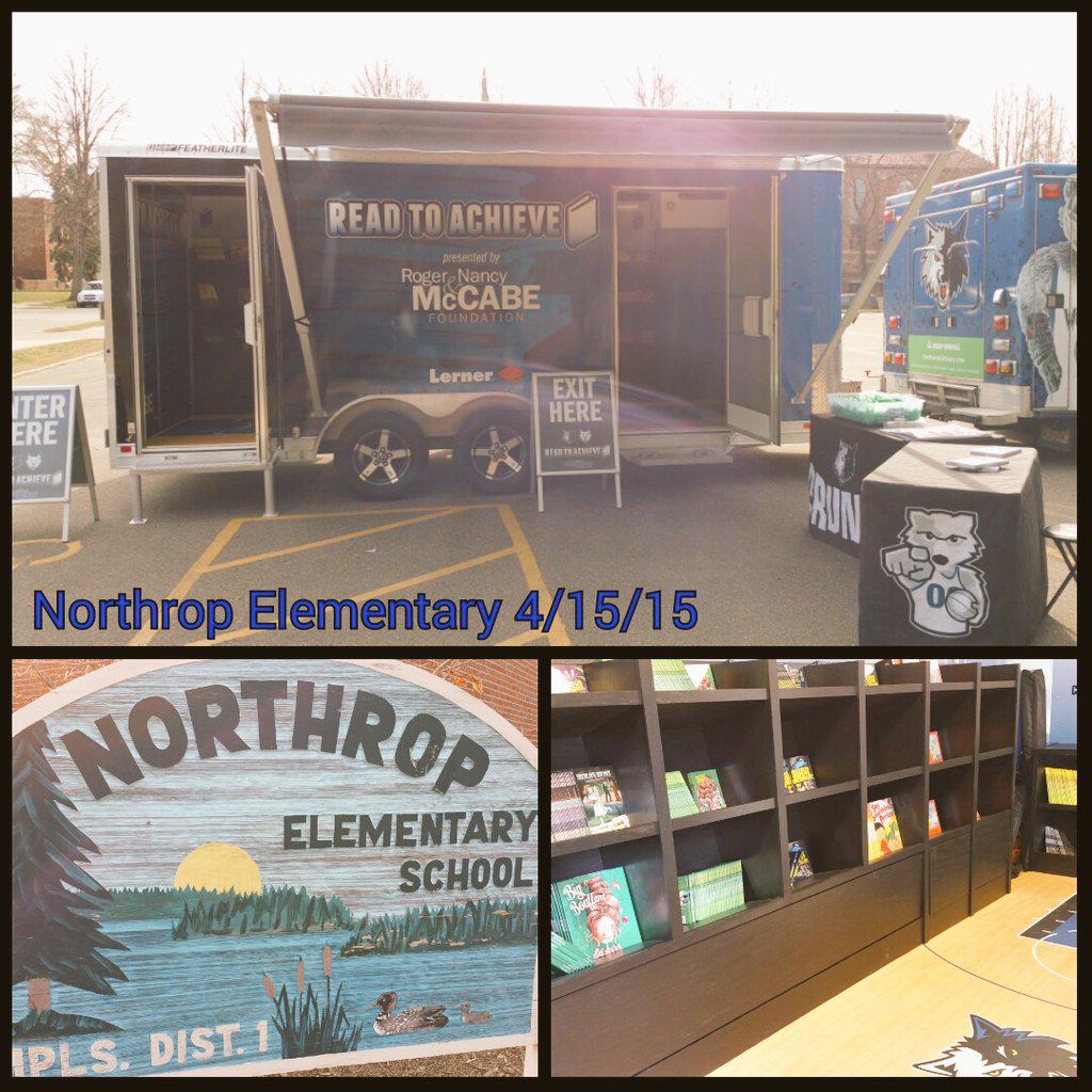 Giving 100+ kids books at Northrop Elementary this AM. <a href="/MNTimberwolves/">WolvesMN</a> <a href="/TwolvesMktg/">Wolves Marketing</a> @Twolves_CR