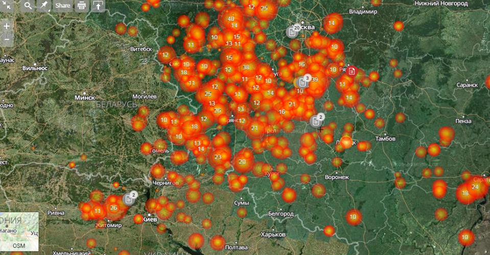 Карта лесных пожаров онлайн со спутника в реальном