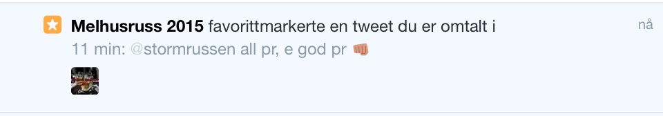 stormrussen's tweet photo. @melhusruss15 Favorittmarkere sine egne tweets hjelper ikke mye http://t.co/1sbzeMyRVO