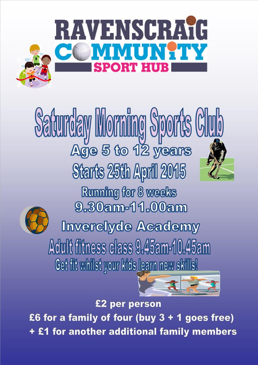 CSHinverclyde's tweet photo. Ravenscraig #CSH presents... Saturday Morning Sports Club. @invacad @ClydeCavaliers @ClydeNetball http://t.co/0zXLtT4JxP