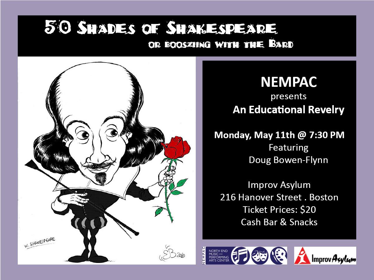 How about a night of Shakespearean humor, education &amp; naughtiness; Join us May 11th/7:30 @ Improv Asylum