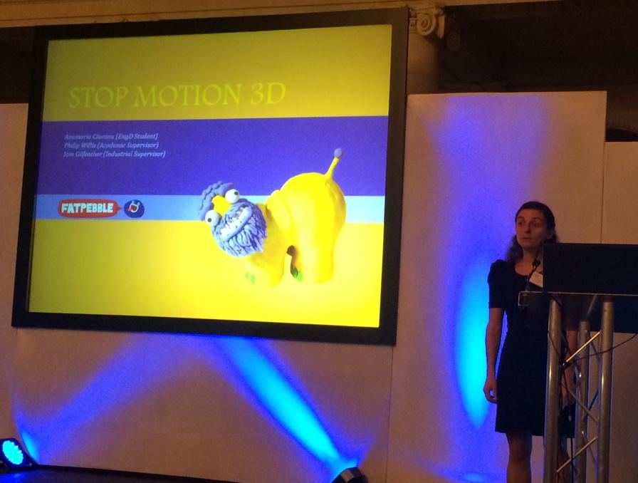 FatPebble's tweet image. Anamaria, brilliantly presented her 3D Stop Motion research project at the CDE celebration event today. #handmadetech