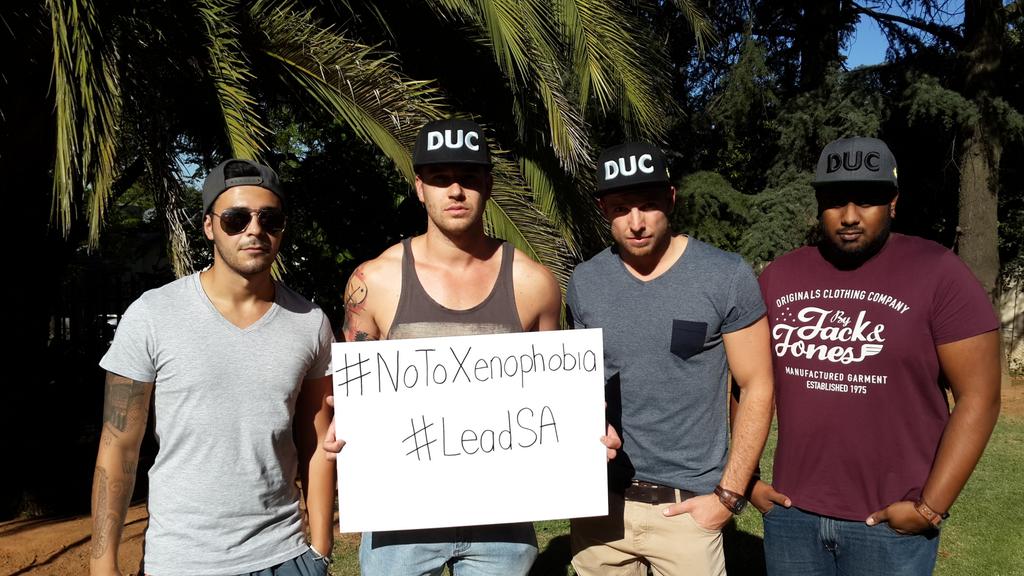 "<a href="/RubberDucMusic/">Rubber Duc</a>: #NoToXenophobia #LeadSA <a href="/lead_sa/">Lead SA</a> <a href="/945Kfm/">945kfm</a> "