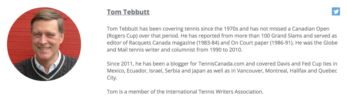 TennisCanada's tweet photo. Hey #Tebbutt fans: Did you know you can catch up on all @tomtebbutt's analysis in one spot? http://t.co/3cy3o82vfZ http://t.co/hF0y8b1TMx