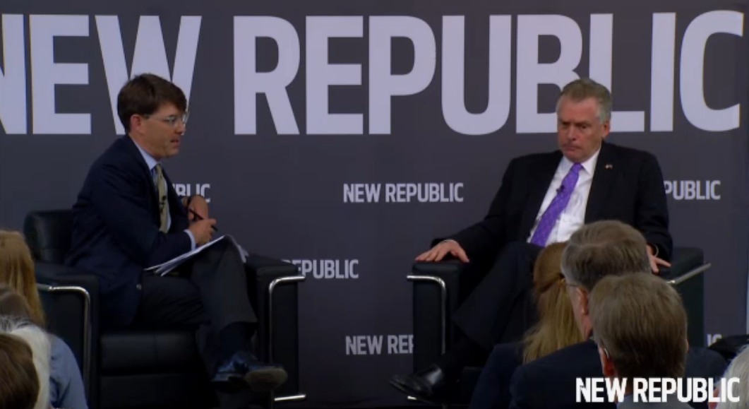 newrepublic's tweet photo. "It's not my job to tell our businesses what they should do." @GovernorVA on divestment #ClimateVA @TNRStudio http://t.co/u7kpFkCXtB