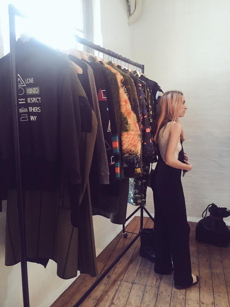 One of our editors @cassie_walker_ oohing over <a href="/kenzo/">KENZO</a> at press days today