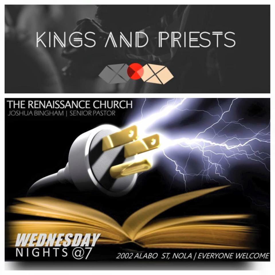 binghamology's tweet photo. Excited about the 3rd installment of our #KingsPriestsKingdom series tonight at #RechargeWednesday @ReNOLAChurch http://t.co/UMM8qfqOSz
