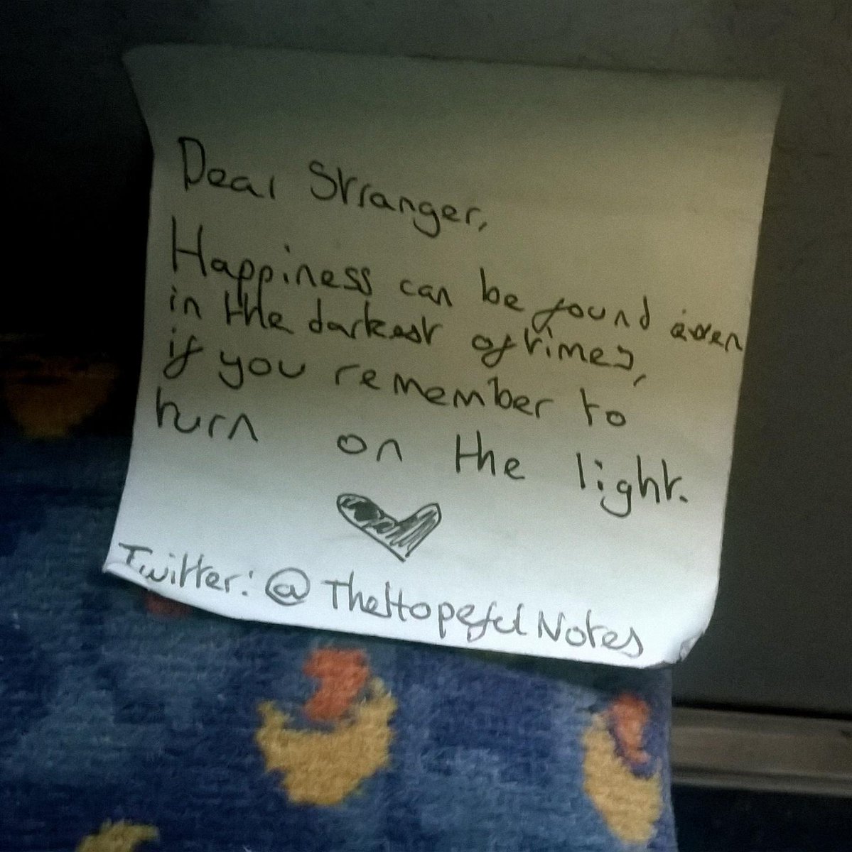 MazGoing's tweet image. Found this on the bus today @TheHopefulNotes  #TheHopefulNotes