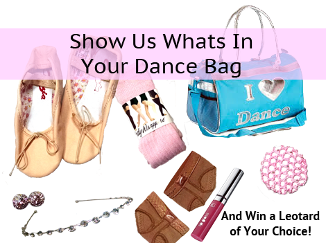 Post or Tweet us photo of whats in your bag and you entered to win a leotard of your choice from SJ or Santa Cruz...