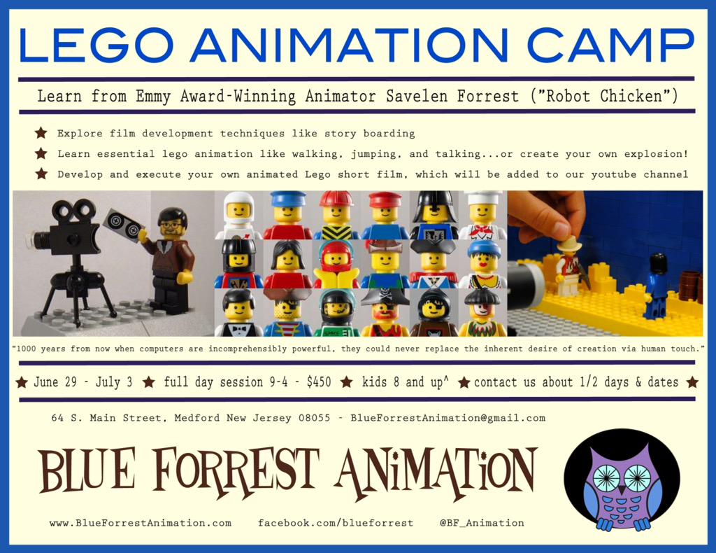 BF_Animation's tweet image. Stop Motion Animation Lego Summer Camp!     June 29th - July 3rd !!!