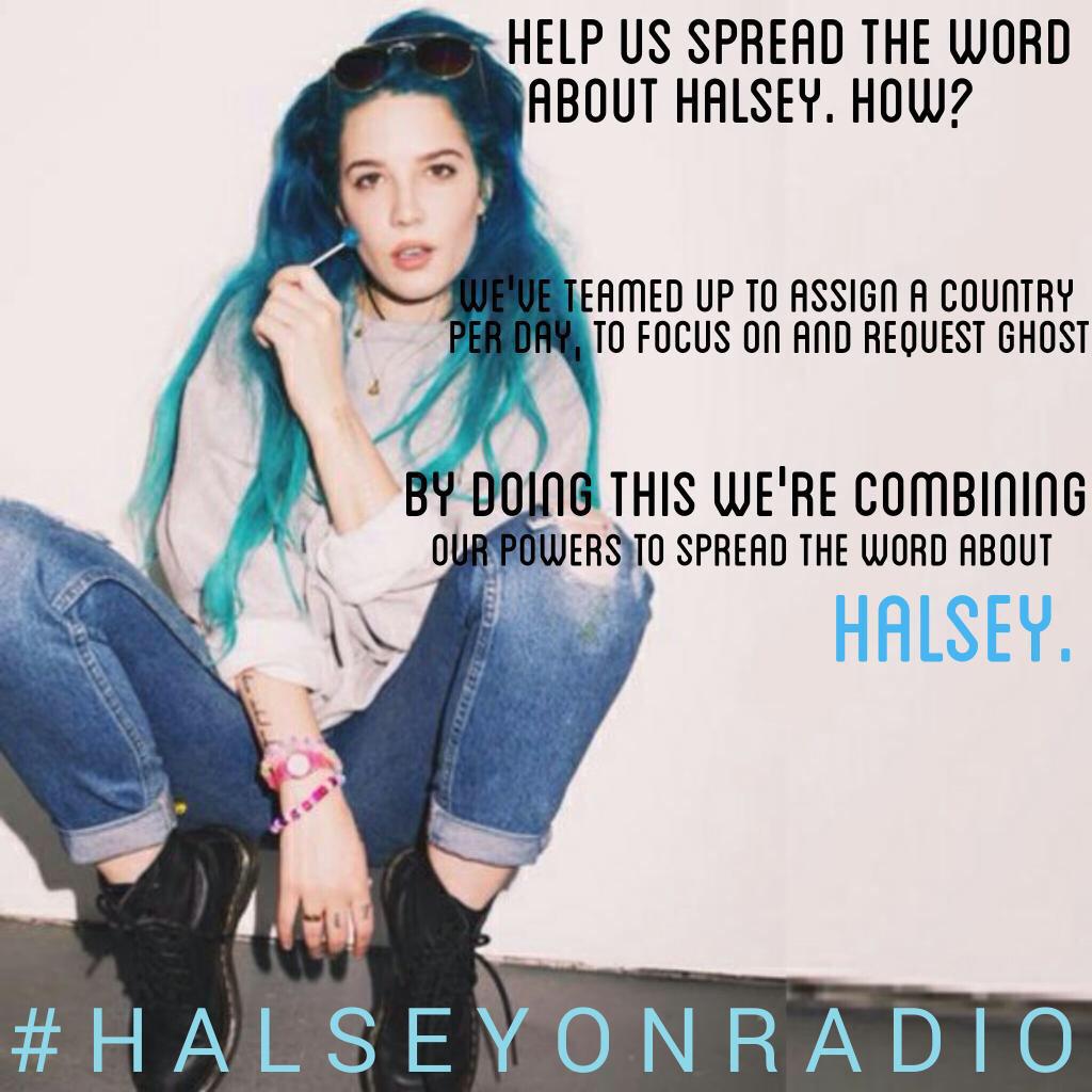 HalseyOnRadio's tweet photo. A lot of update accounts have teamed up to bring you #HalseyOnRadio! A project to get halsey on the radio everywhere! http://t.co/zSF6KSTu0Z