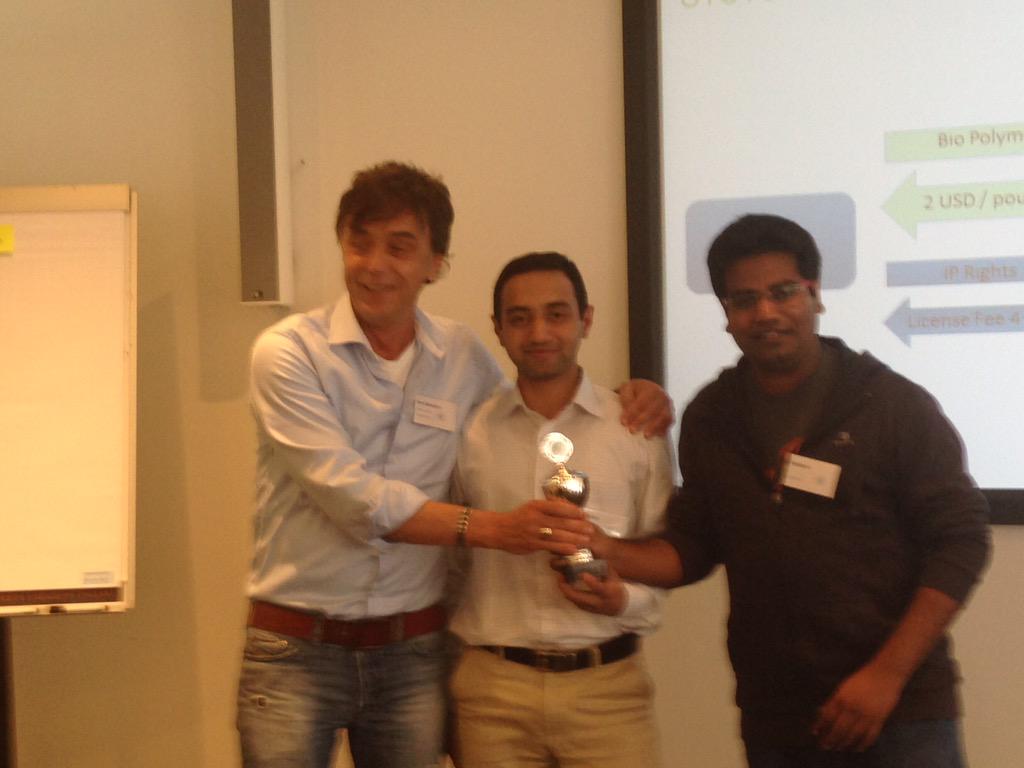 MarjanHeijkamp's tweet photo. @Sustanalyze wins the award for best pitch and progress @ClimateKIC_NL #ckaccelerator bootcamp.Congrats!
@UtrechtInc http://t.co/0Qnob7Xz77