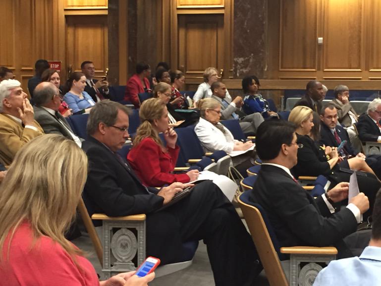 barbaraleader1's tweet photo. Senate education committee is in session with many citizens in attendance. http://t.co/2FpCyNhAFe