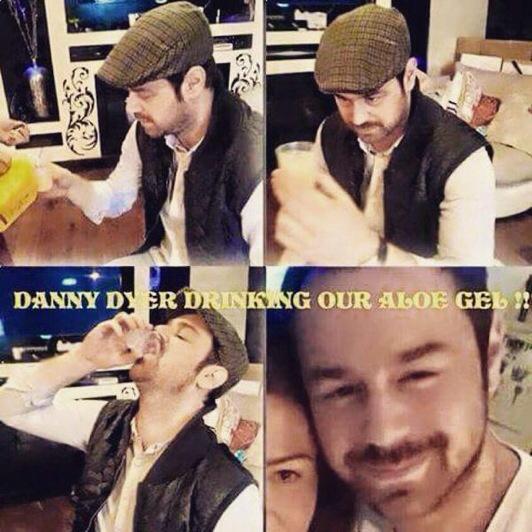 ForeverMelodys's tweet photo. @DannyDyerFanz Danny getting our Aloe Vera gel drink down him:) get yours here: http://t.co/wdAmjW5wFa cheers Danny! http://t.co/zfMYALNs6f