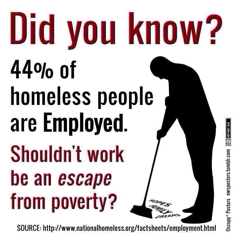 ProgressivDream's tweet photo. No1 working full time job should be homeless. 44% of #homeless r employed http://t.co/eRkqOGcfo9 #FightFor15 #TaxDay http://t.co/iMaPjMGB7u
