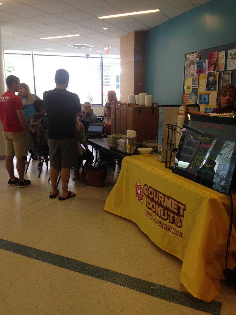 SGA_FSU's tweet photo. Vote for your student government here in g-lobby and get a free Gourmet coffee! http://t.co/JeXlAFhvG2
