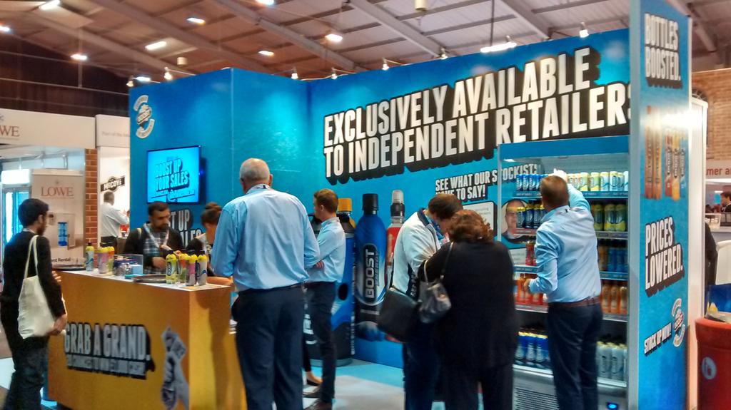 Retailbarcode's tweet photo. Busy at Boost at #ProRetail2015 @BoostDrinksNews http://t.co/XFKmIqBQPI
