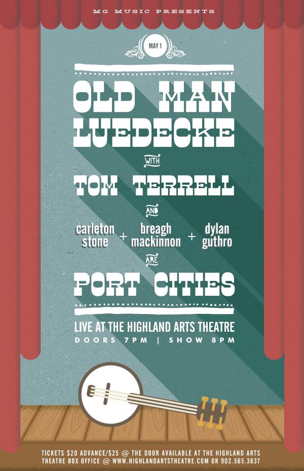 Tix on sale now at the Highland Arts Theatre Box Office <a href="/OldManLuedecke/">Old Man Luedecke</a> <a href="/port_cities/">Port Cities</a> <a href="/tomterrell/">tom terrell</a> May 1st in Sydney