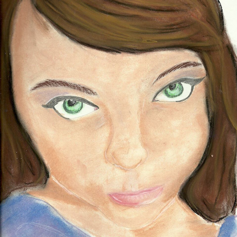 Self portrait done in pastels