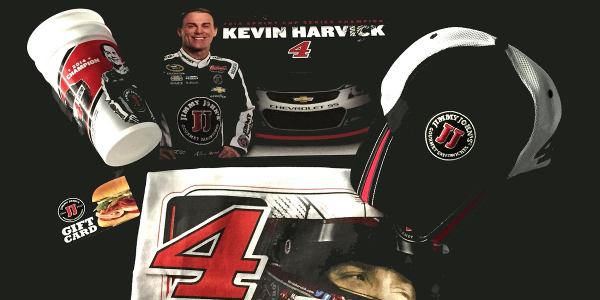 Jimmy John’s (@jimmyjohns) on Twitter photo RT for a chance to win this sweet <a href="/KevinHarvick/">Kevin Harvick</a> swag. 1 winner announced in 4 hours! #4thewin #winitwednesday RT for a chance to win this sweet <a href="/KevinHarvick/">Kevin Harvick</a> swag. 1 winner announced in 4 hours! #4thewin #winitwednesday