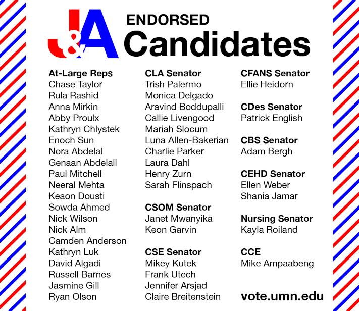 JAforMSA's tweet photo. Head over to http://t.co/JzhxpwRQjy to vote Joelle &amp; Abeer and our slate of endorsed candidates! http://t.co/M5fo9Y3Mjc