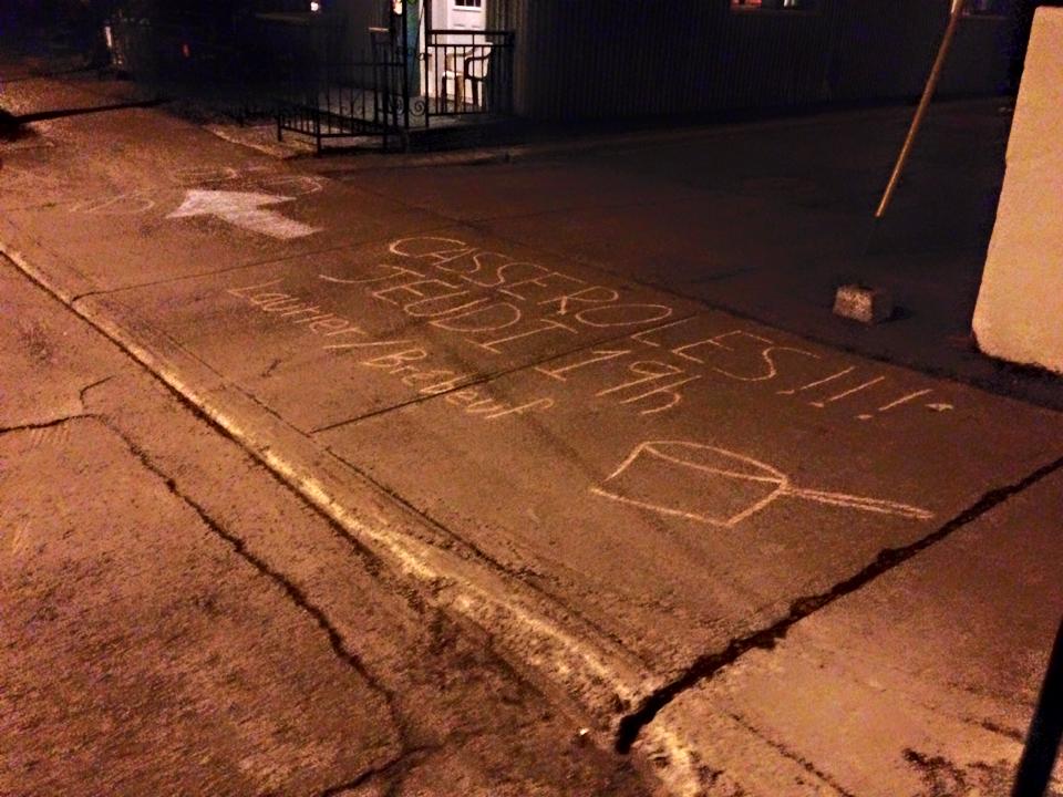 À la craie, #casseroles !! Jeudi prochain, 19h! (18h à Natashquan!) #printemps2015 #manifencours #polqc #austérité