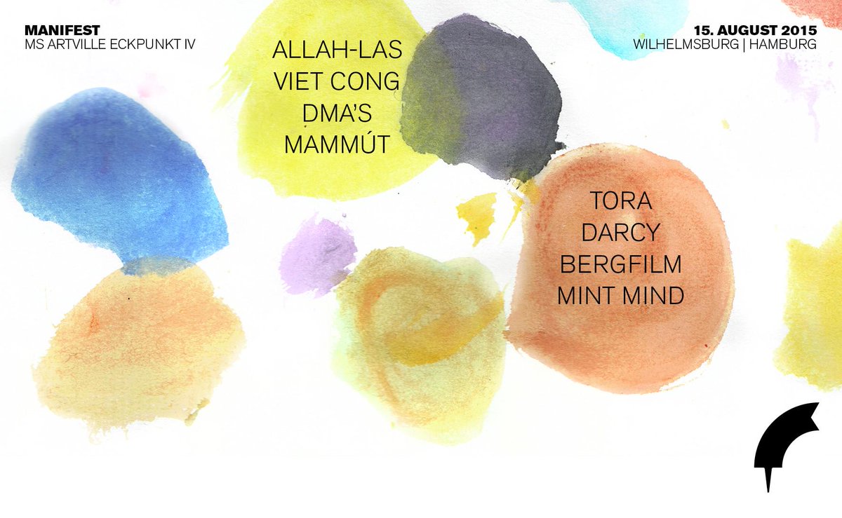 MS_ARTVILLE's tweet photo. Neues beim #Manifest: @AllahLas| @vietcongband| @dmasmusic| @mammutband| @toramusicart| @Darcymsc| Bergfilm|Mint Mind http://t.co/V7mu3OrmdB