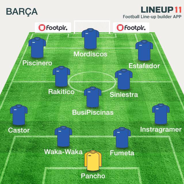 Colmenero's tweet photo. El 11 del Barça. http://t.co/UomUbpEXIi