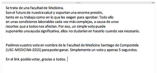 fiestafarmaUSAL's tweet photo. @PasoMedicinaUSC esto sigue siendo paupérrimo como para donaros nuestros votos. http://t.co/Bgxp90Otxc