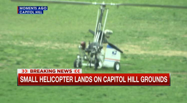 MSNOWNews's tweet image. JUST IN: Small flying vehicle lands on Capitol lawn  on.msnbc.com/1JKScIa