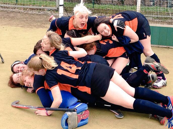 MitchamLadies's tweet photo. @EnglandHockey this is why! Who else would bundle you? http://t.co/wfd8vf8Hiw