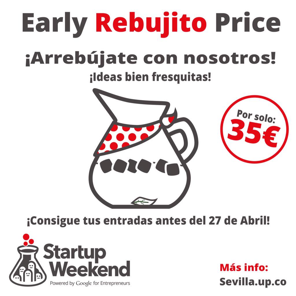 ¿Aún no tienes tu entrada para el próximo #Sevilla #Startup Weekend? eventbrite.com/e/sevilla-star…